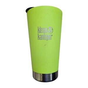 Klean Kanteen 16 oz Vacuum Insulated Cup w Lid Yellow Uline Company Logo Travel